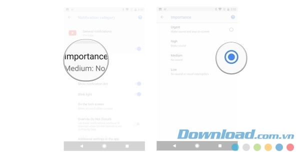 Chỉnh tầm quan trọng quan trọng thông báo ở Android 8.0