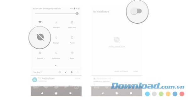bật Do Not Disturb