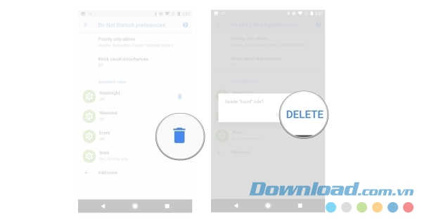 Xóa quy tắc tự tạo như ý muốn 