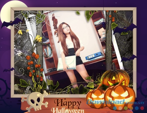 Tạo khung ảnh Halloween