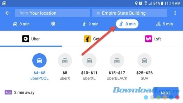 Gợi ý hành trình trên Google Maps
