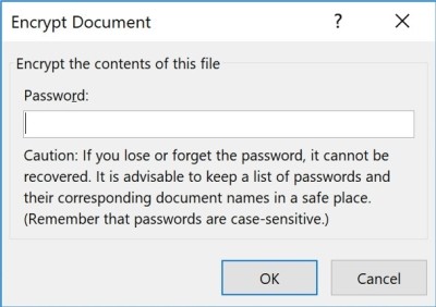 Nhập mật khẩu bảo vệ file Excel