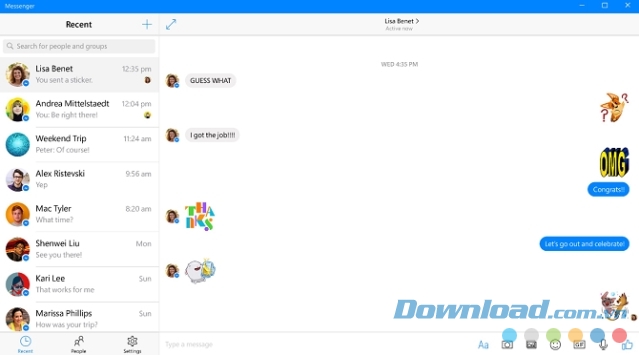 Facebook Messenger cho Windows 10