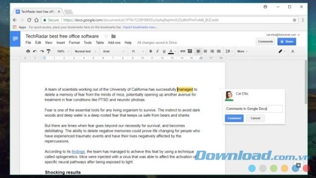 Bộ phần mềm văn phòng miễn phí của Google
