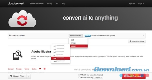 Chuyển đổi AI thành SVG