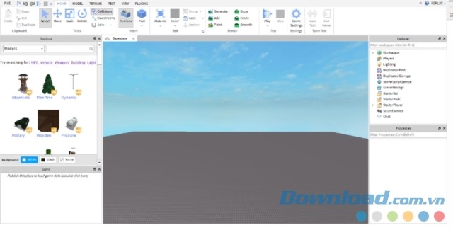Hướng dẫn tạo game bằng Roblox Studio