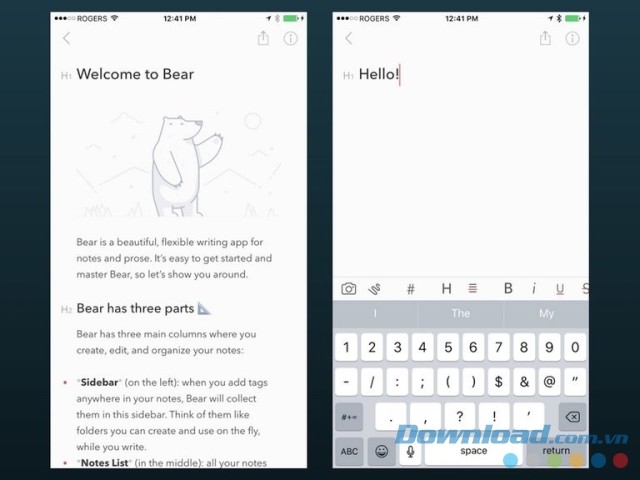 Bear cho iOS