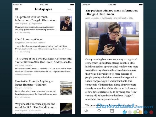 Instapaper cho iOS