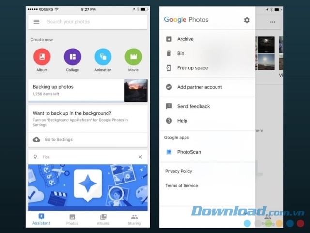 Google Photos cho iOS