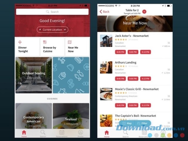 OpenTable cho iOS