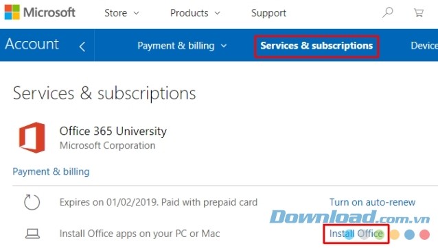 Cài đặt Microsoft Office 2019