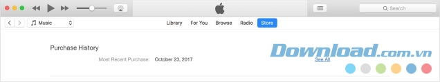 Lịch sử mua hàng trên Mac Store