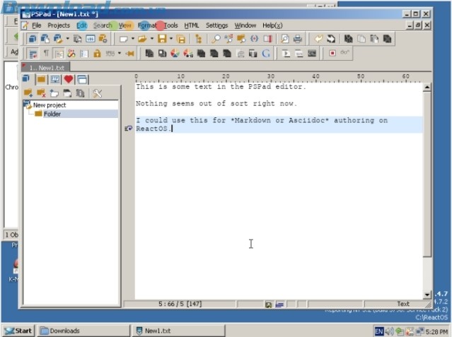 Chạy phần mềm soạn thảo văn bản PSPad