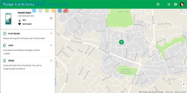 Tìm thiết bị qua điện thoạithoại