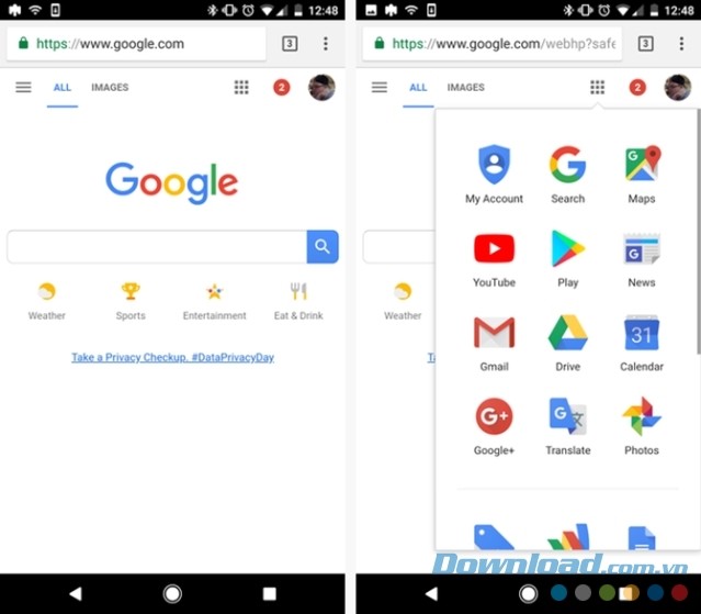 Trình duyệt chrome mobile