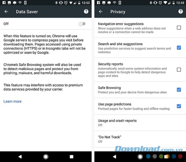 Tiết kiệm dữ liệu trên Chrome