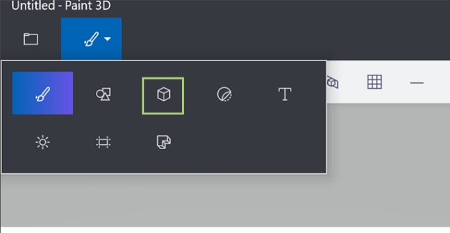 Xoay hình trong Paint 3D