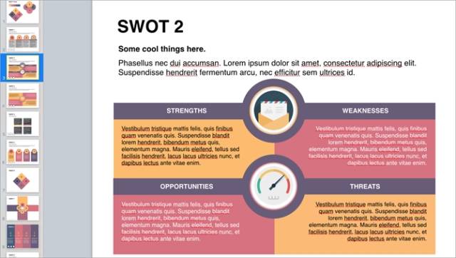 Mẫu slide phân tích swot