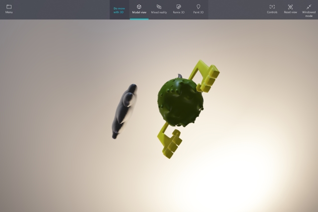 Chế độ xem model của Paint 3D