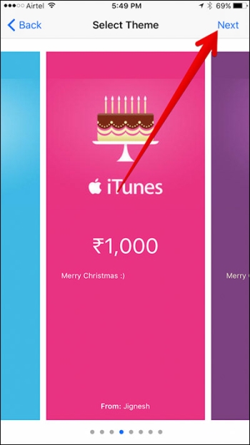 Chọn giao diện tặng quà phù hợp