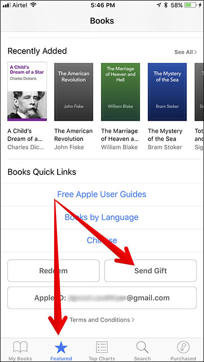Gửi quà từ iBooks