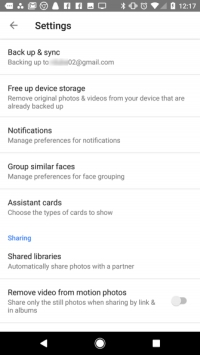 Cài đặt cấu hình Google Photos