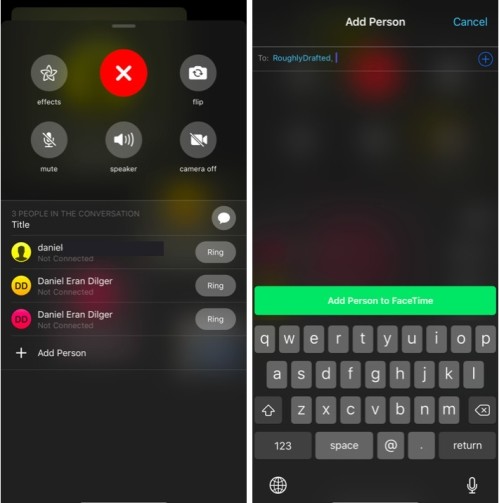 Bổ sung cuộc gọi vào FaceTime
