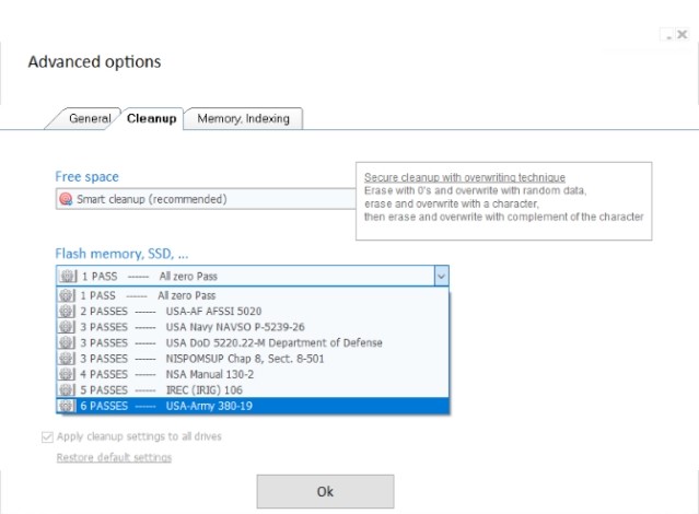 Privazer xóa sạch dữ liệu