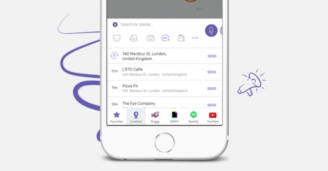 Tính năng Location mới trên Viber
