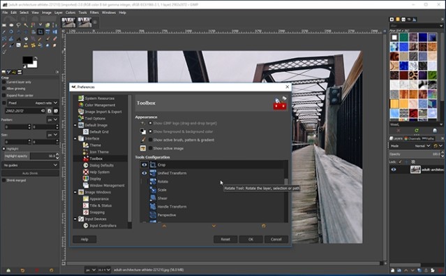 Công cụ bỏ chọn trên gimp