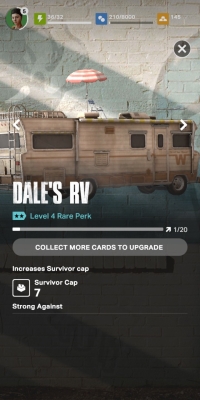 Card perk trong The Walking Dead: Our World