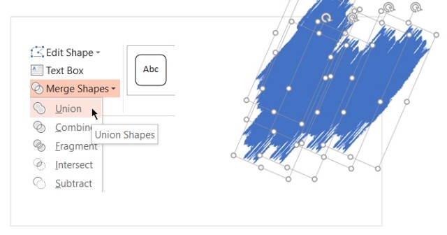 Hợp nhất các shape trong powerpoint