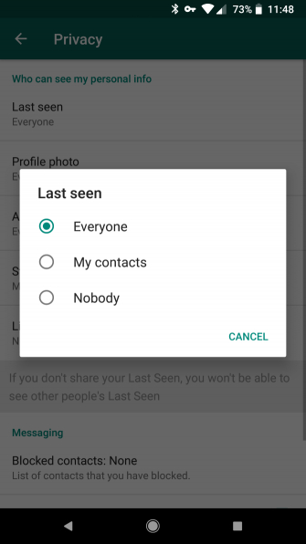 Ẩn online gần nhất