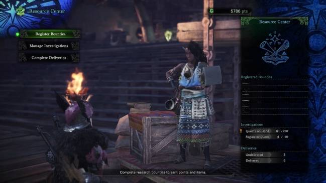 Kiểm tra danh sách việc cần làm trong Monster Hunter World