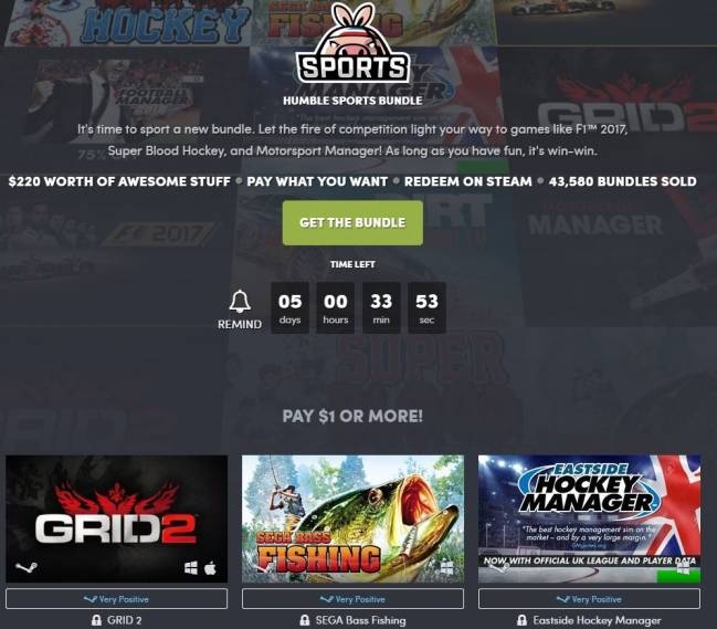 Một gói game trên Humble Bundle