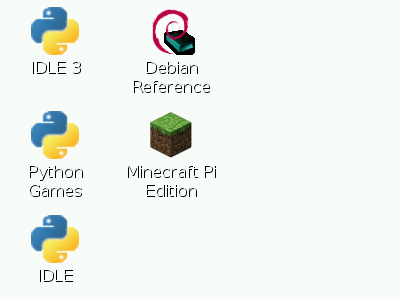 Tạo icon truy cập nhanh Minecraft Pi Edition 