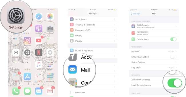 Cách thu bớt tin nhắn trong Mail App