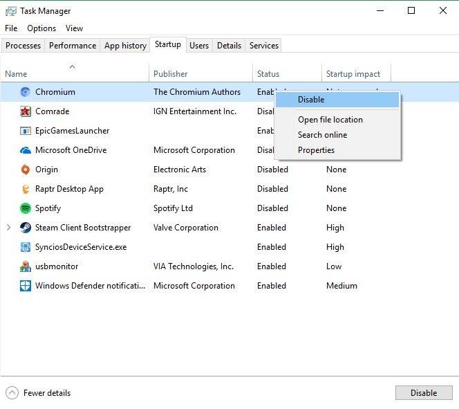 Tắt chương trình chạy khi khởi động PC
