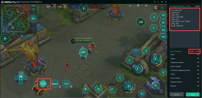 Ví dụ sử dụng MEmu macro