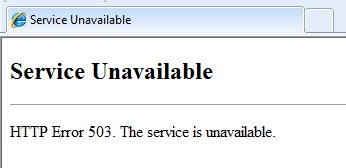 Hướng dẫn sửa lỗi 503 Service Unavailable