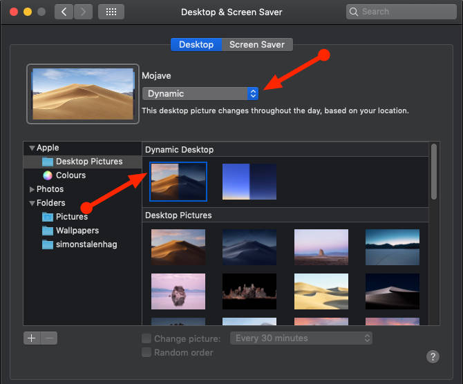 Thiết lập hình nền động trong macos mojave