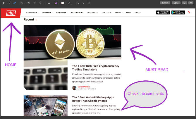 Tính năng chụp màn hình của macOS Mojave