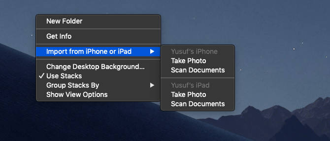 Tính năng continuity của macOS mojave
