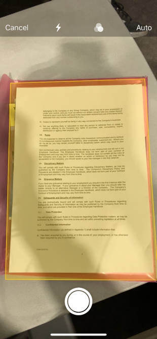 Dùng iOS quét tài liệu