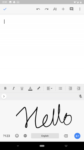 Soạn thảo nội dung nhanh bằng chữ viết tay trên Android
