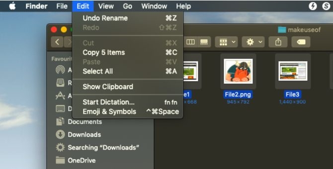 Finder đảo ngược đổi lại tên hàng loạt file