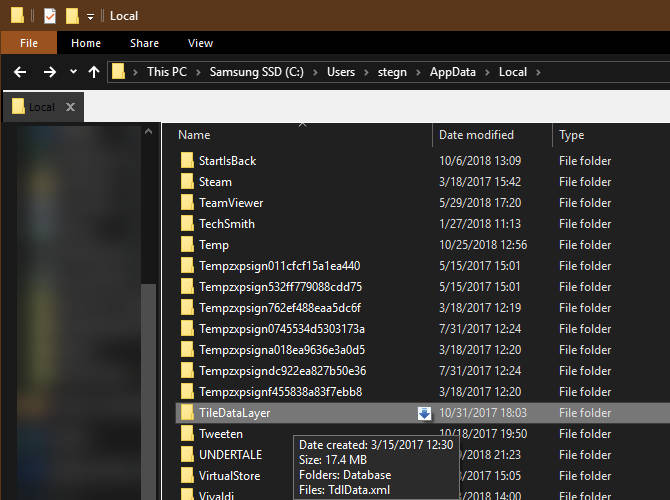 Thư mục trong Windows 10
