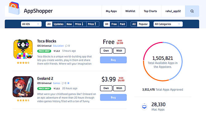 Thêm ứng dụng vào danh sách mong muốn trên AppShopper
