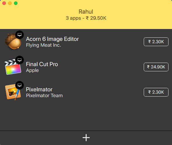 Click dấu cộng để thêm ứng dụng vào Ceceree