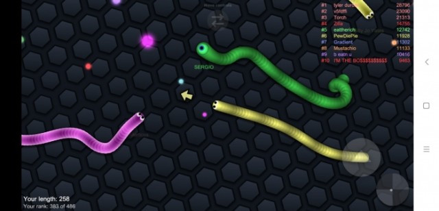 Nuôi cho rắn của bạn lớn nhất trong game Sliher.io